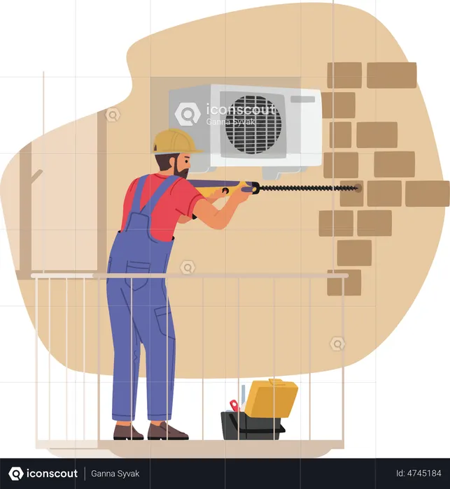 Air Conditioner Installation Service  Illustration