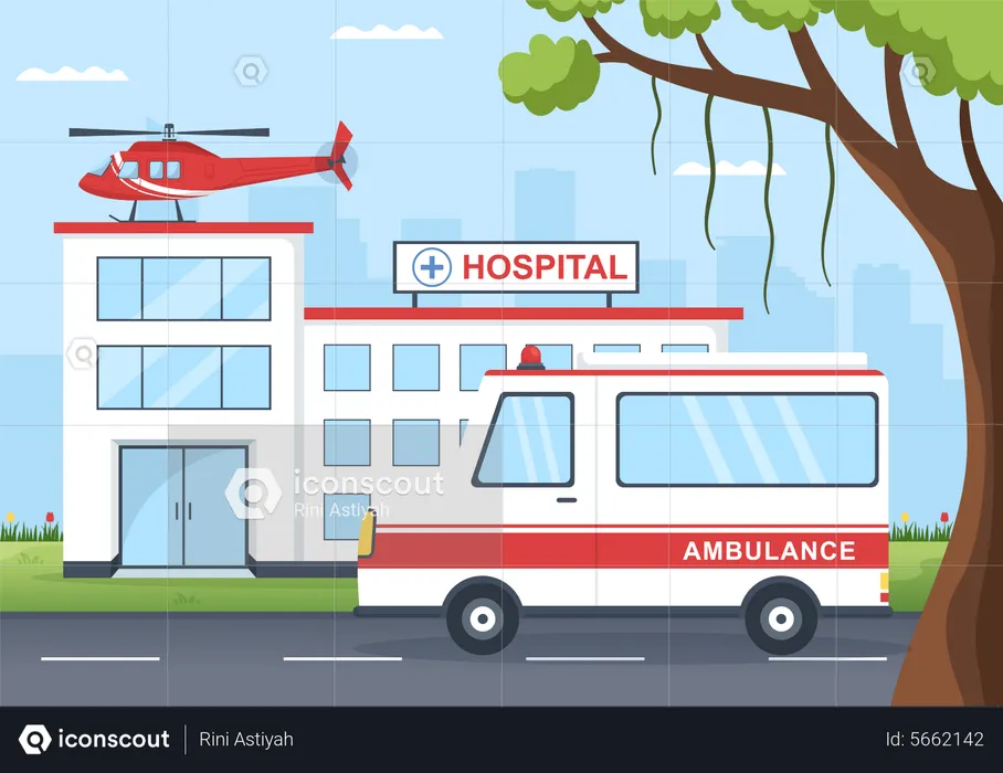 Air medical service  Illustration