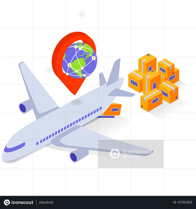 Air Shipment Service  Illustration