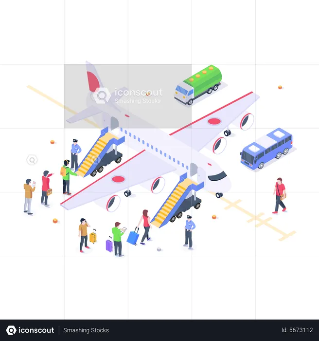Air Travel  Illustration