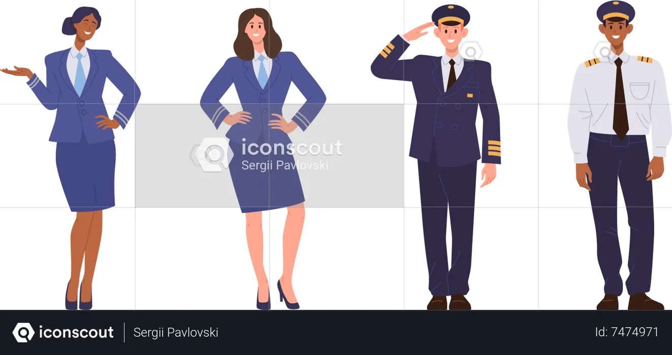 Aircraft crew staff  Illustration