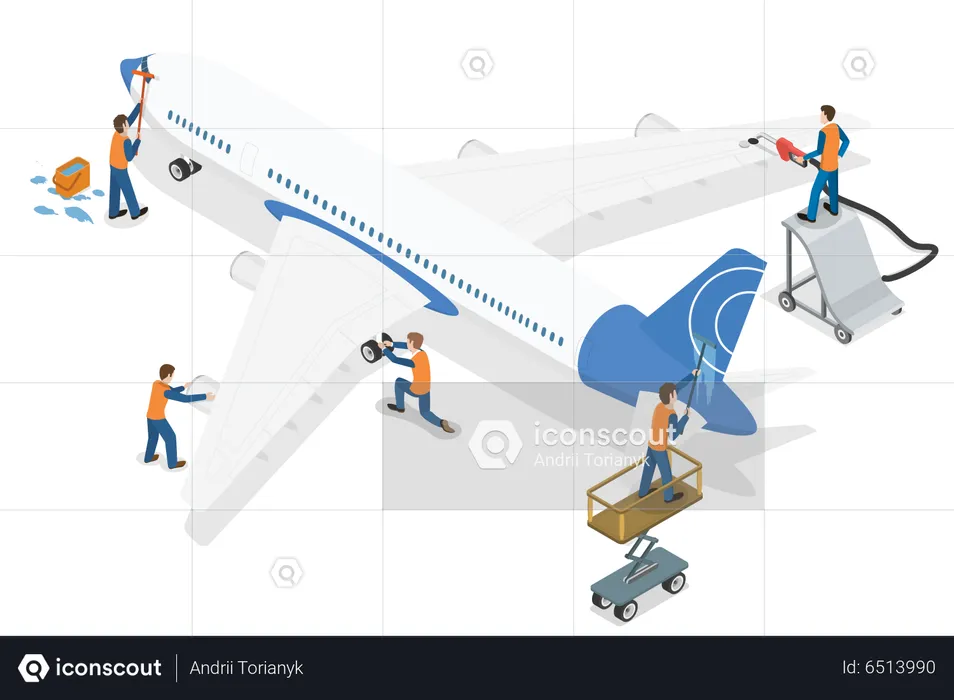 Aircraft Maintenance Service  Illustration