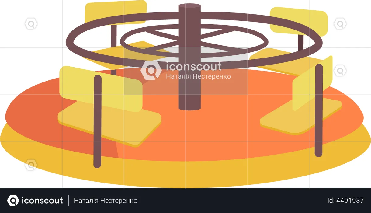 Rond-point de l'aire de jeux  Illustration