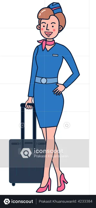 Airline stewardess  Illustration