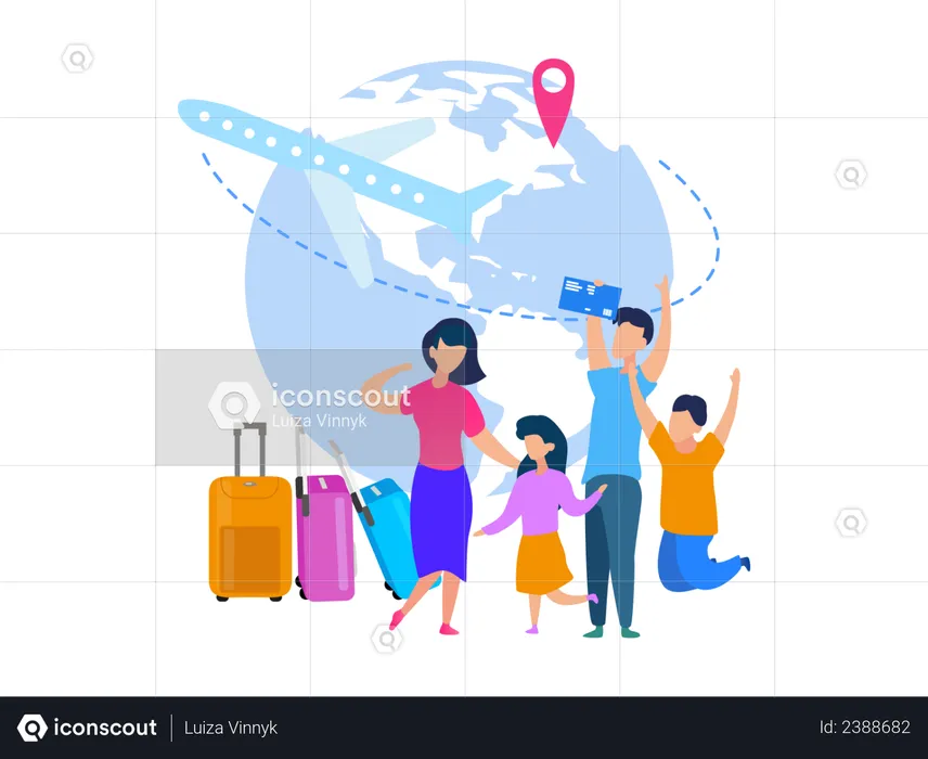 Airline Tickets Booking Online Service  Illustration