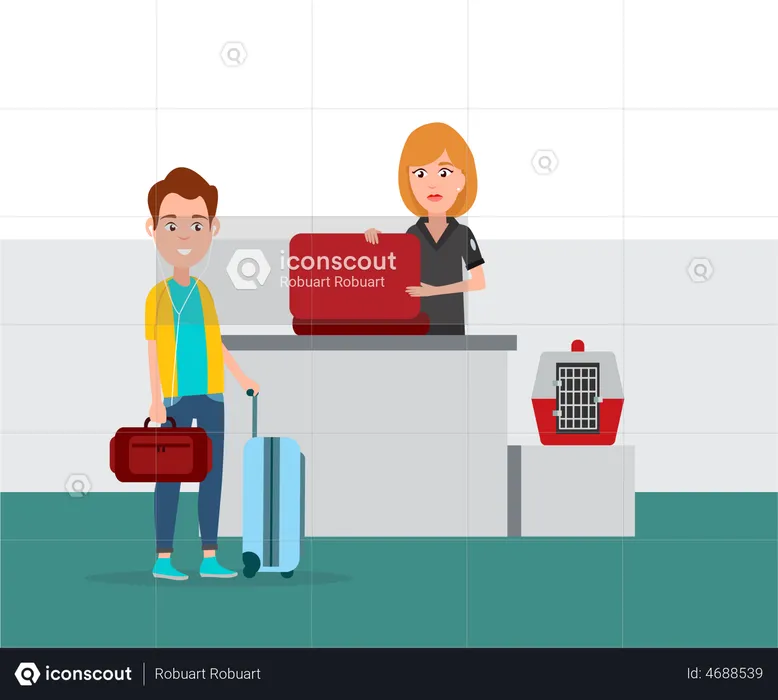 Airport Baggage Security  Illustration