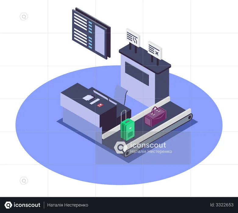 Airport Check In Counter  Illustration