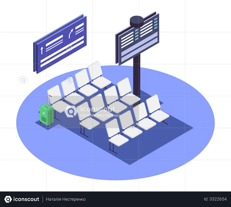 Airport Departure Area  Illustration