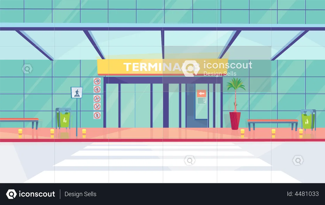 Airport Entrance  Illustration