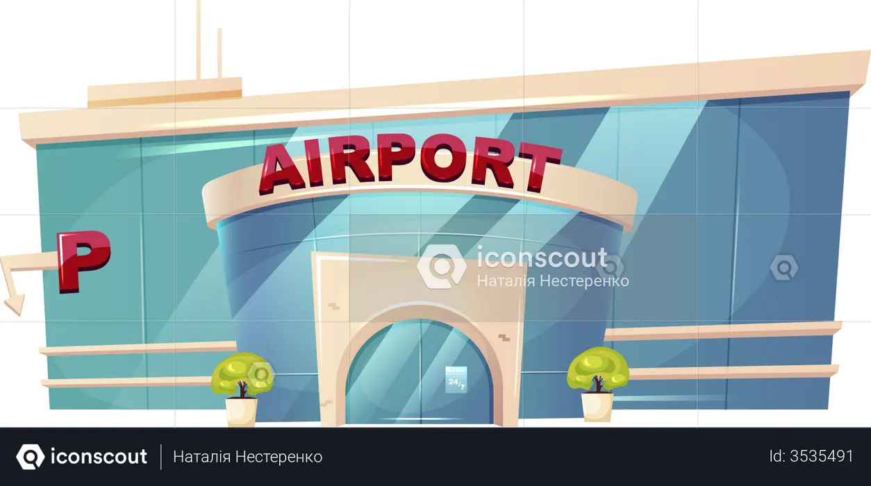 Airport exterior  Illustration