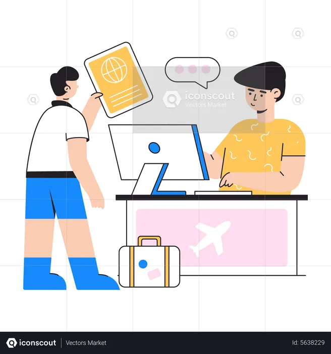 Airport reception  Illustration