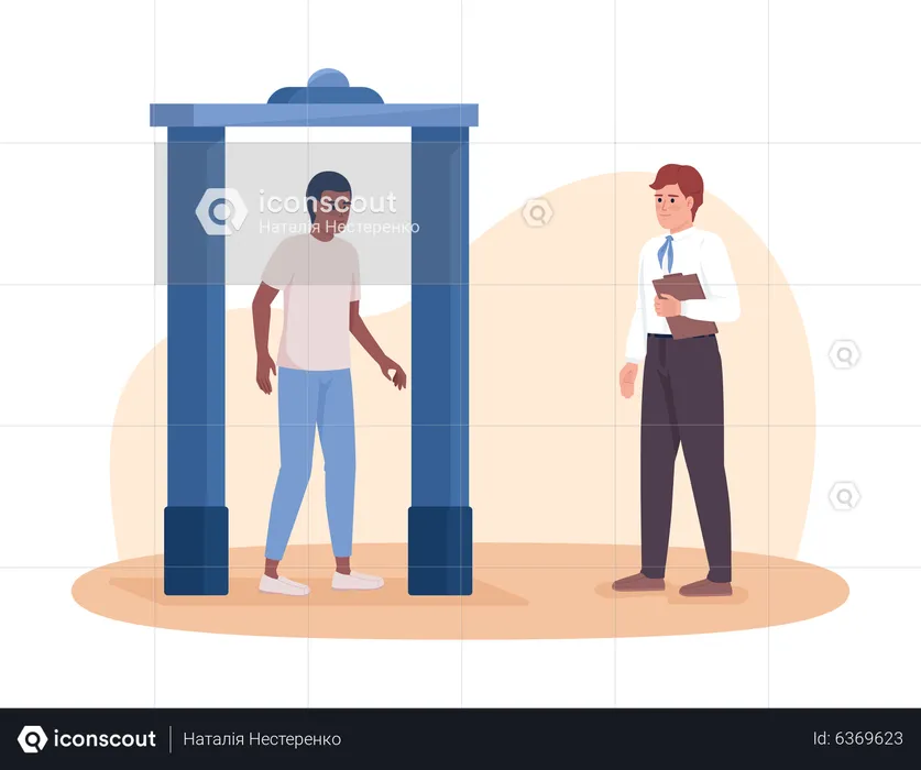 Airport safety scanner  Illustration