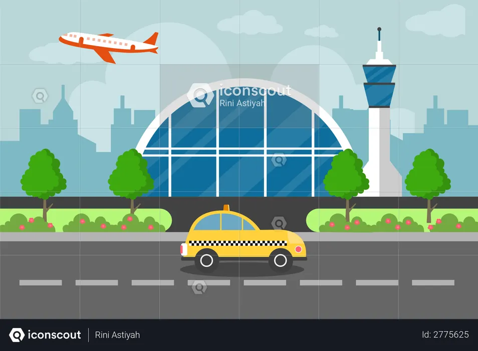 Airport Terminal Building  Illustration