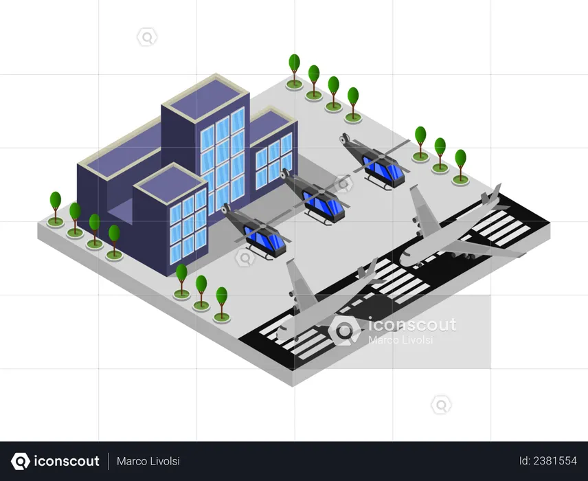 Airport terminal  Illustration