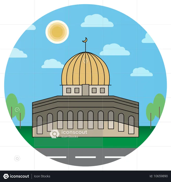 Al Aqsa Jerusalem Mosque  Illustration