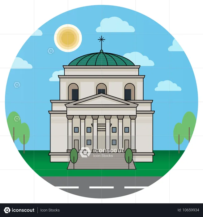 Alexander's Mazovia Church Warsaw Poland  Illustration