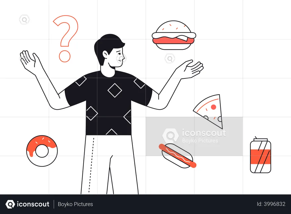 Aliments malsains  Illustration