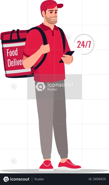 All day food delivery  Illustration