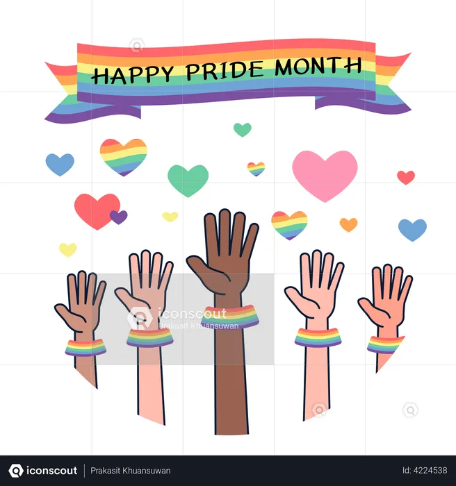 Alles Gute zum Pride Day  Illustration