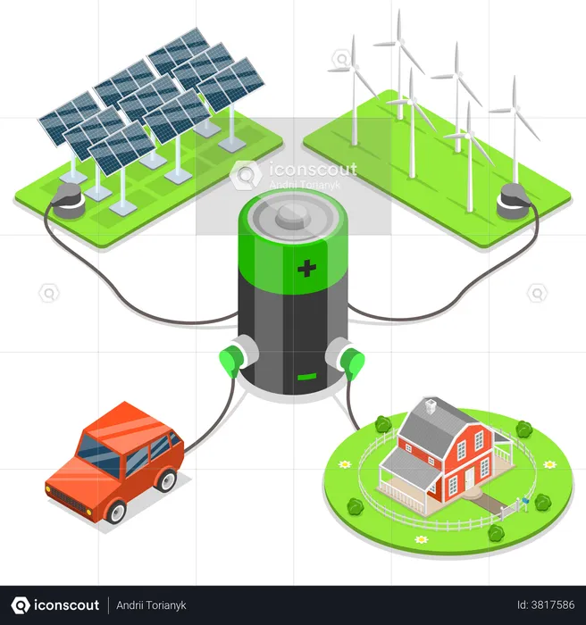 Alternative green energy  Illustration