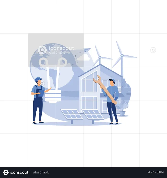 Alternative renewable energy  Illustration