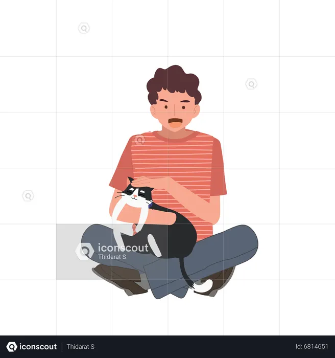 Amantes de gatos  Ilustração
