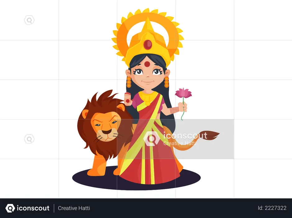Best Premium Amba mata Illustration download in PNG & Vector format Best Premium Amba mata Illustration download in PNG & Vector format