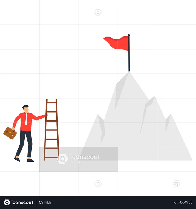 Ambition to success and achieve target  Illustration