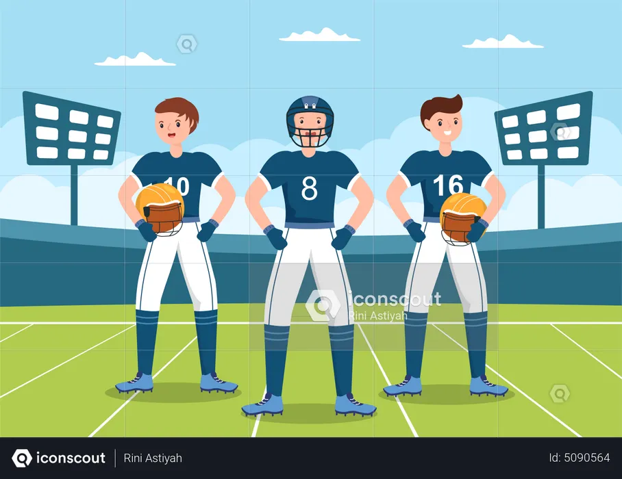 American Football Player  Illustration