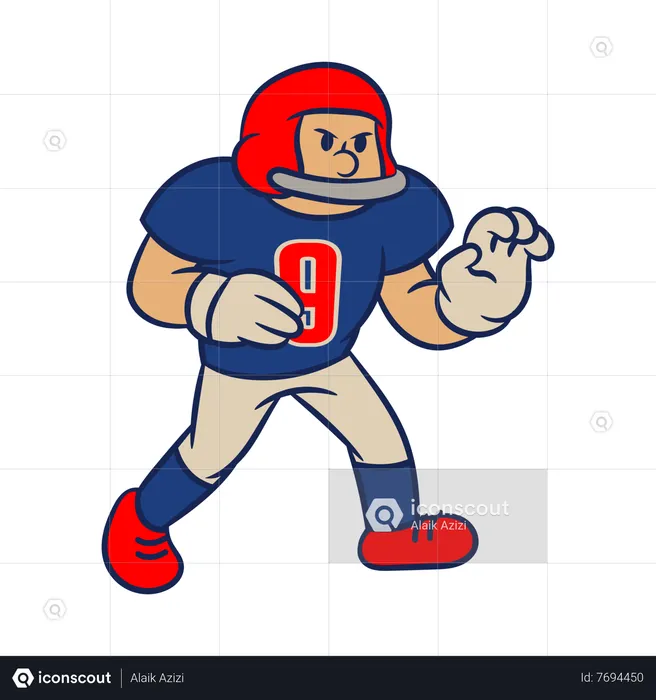 American Football Player  Illustration