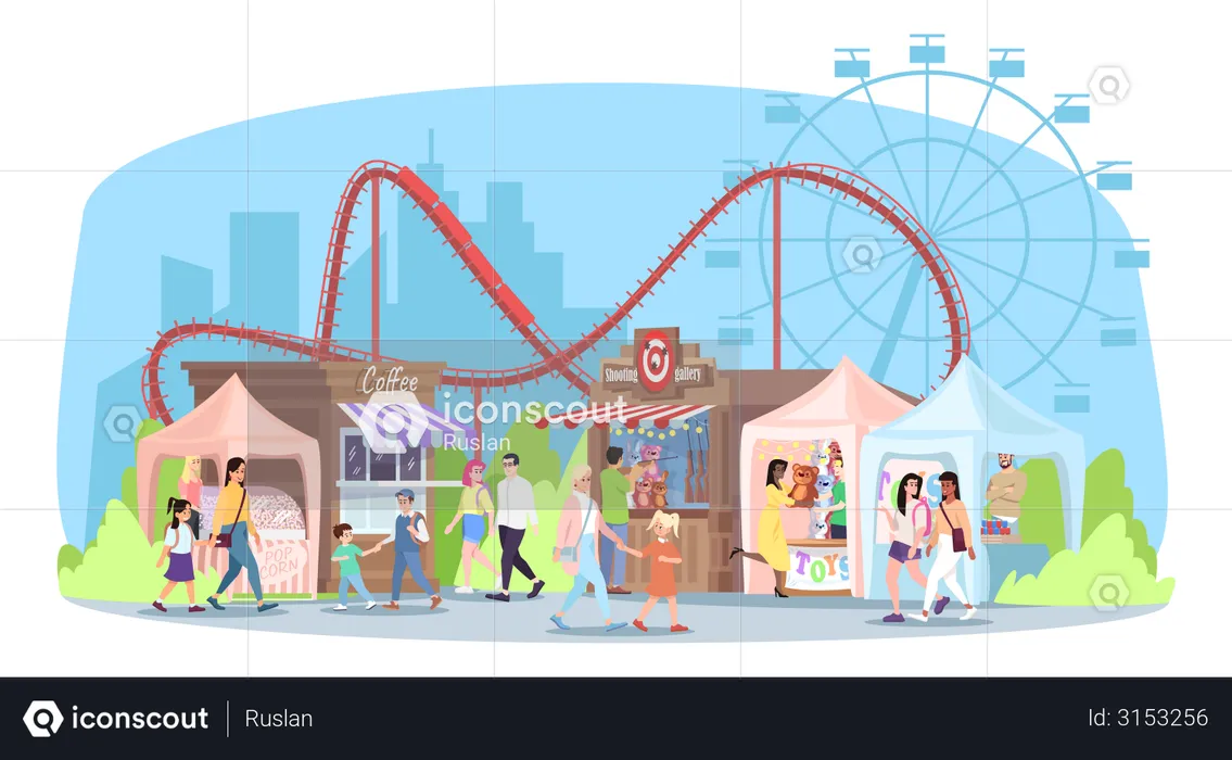 Amusement park  Illustration