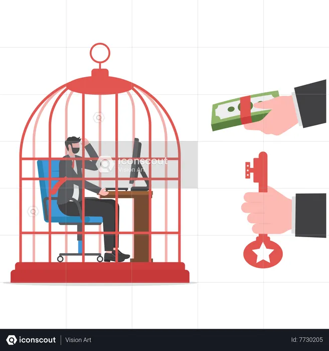 An alternative for business people who work hard and are stressed in the aviary  Illustration