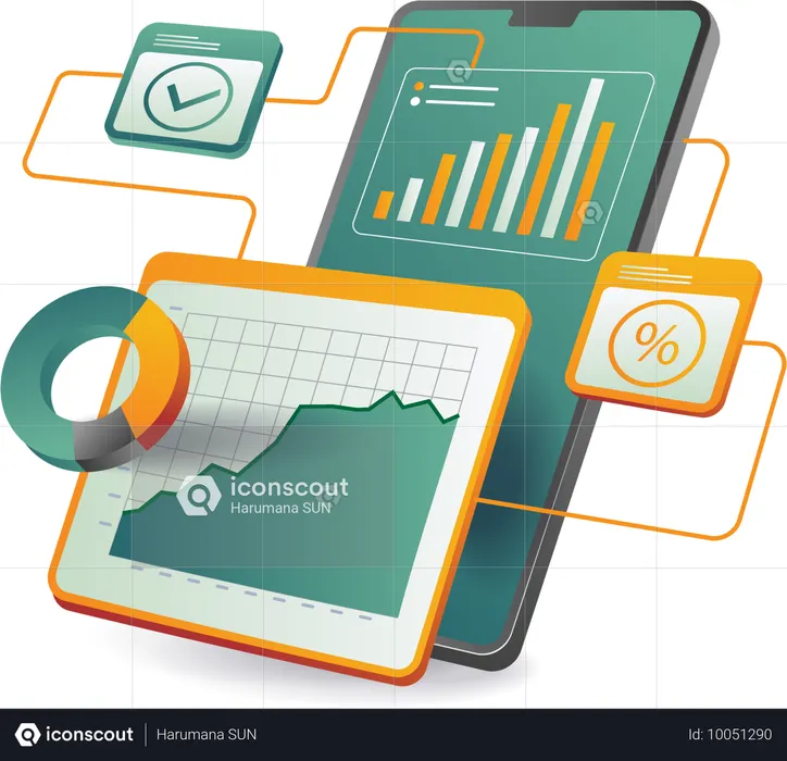 An image of a smartphone with a software development interface, symbolizing mobile app development services  Illustration