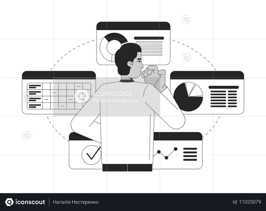 Analisando insights de dados para tomada de decisão  Ilustração