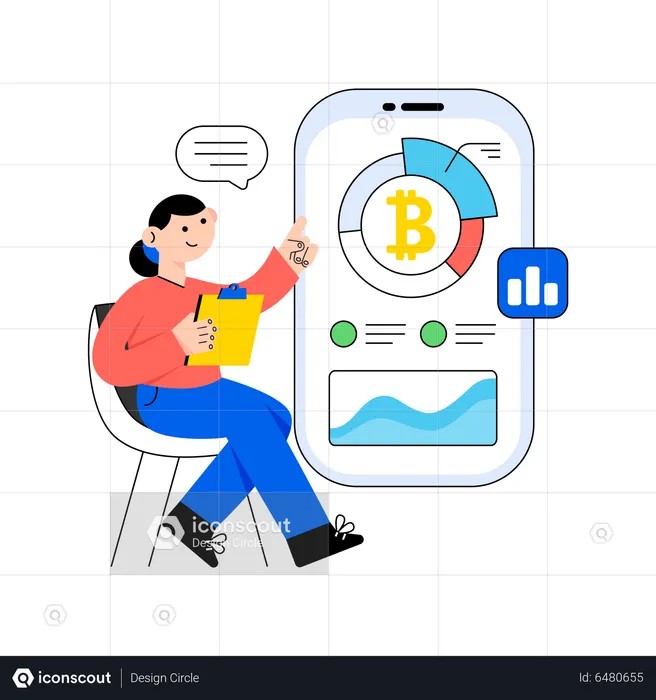 Análise de bitcoin  Ilustração
