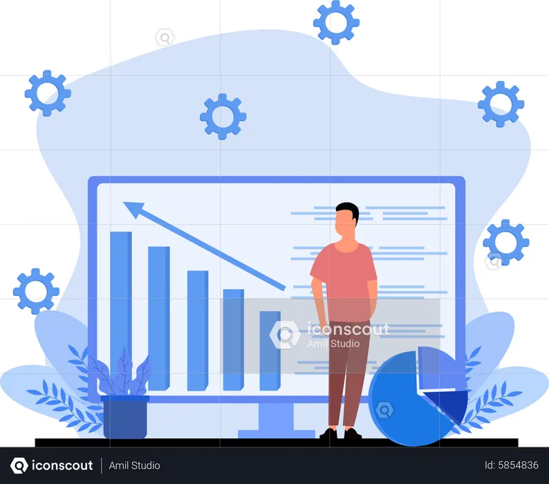 Análise de crescimento de negócios  Illustration