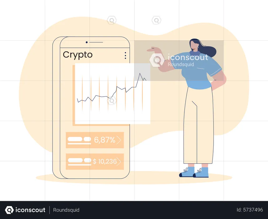 Análise de investimento em criptografia  Ilustração