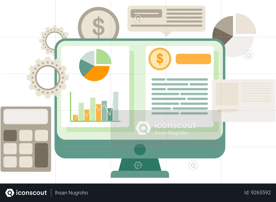 Análise de dados de negócios  Ilustração