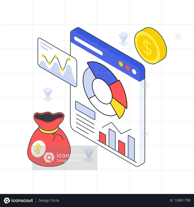 Análise de dados financeiros  Ilustração