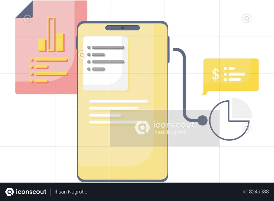 Análise de dados móveis  Ilustração