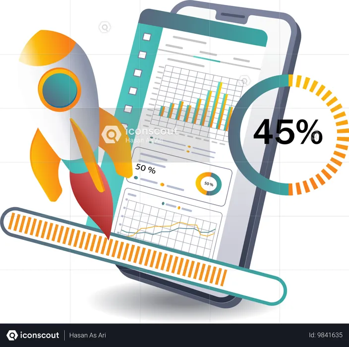 Análise de desenvolvimento de investimentos empresariais para startups  Ilustração