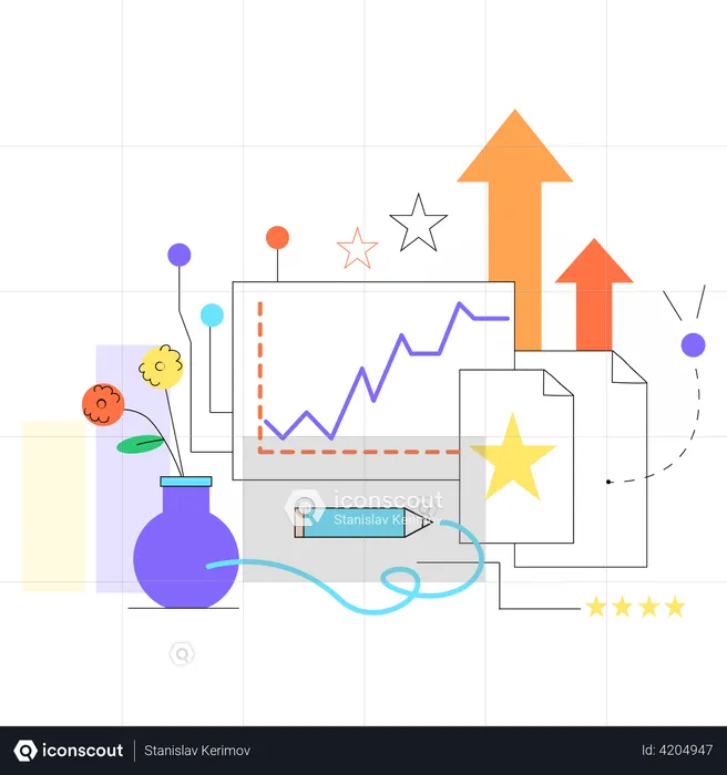 Análise de feedback do cliente  Ilustração