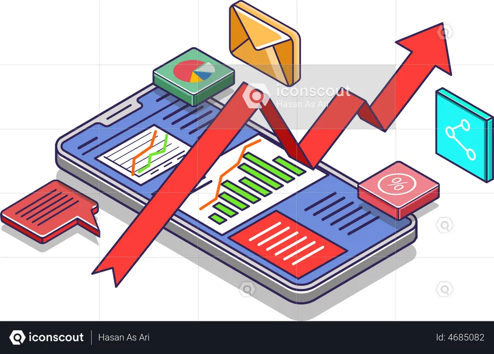 Análise de investimento de sucesso  Ilustração