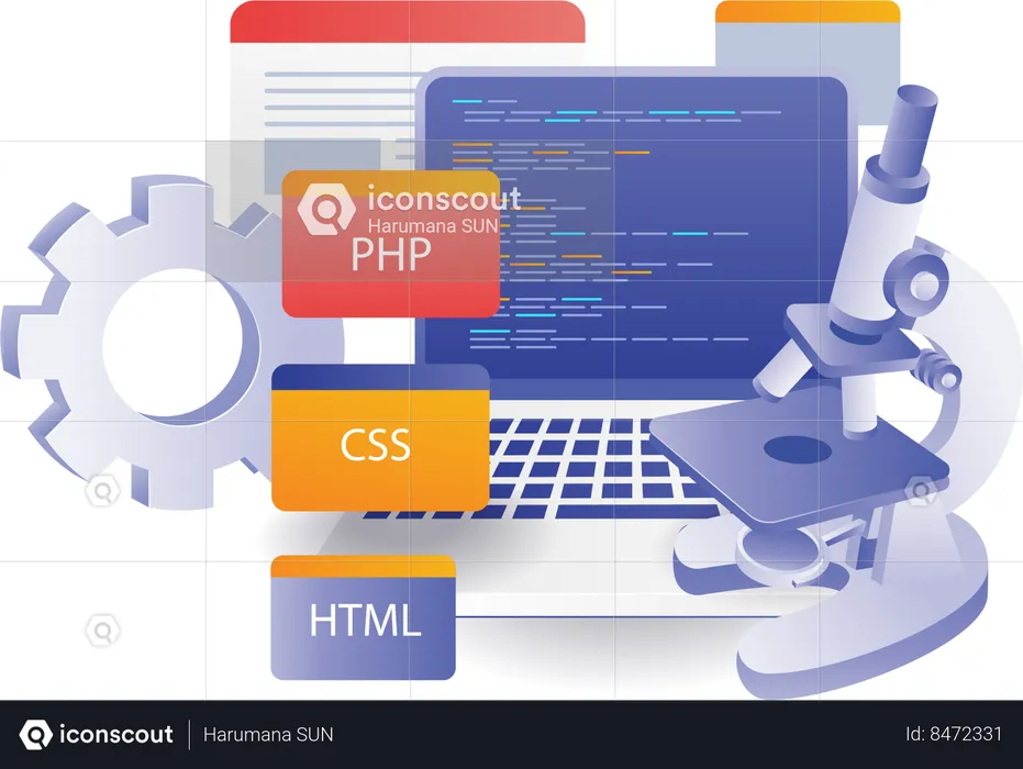 Análise de linguagens de programação para desenvolvedores web  Ilustração