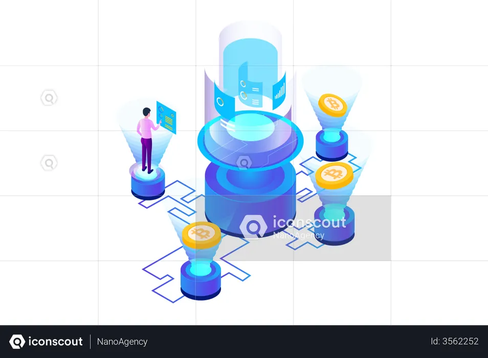 Análise do mercado bitcoin  Ilustração