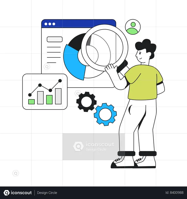 Análise de negócios on-line  Ilustração