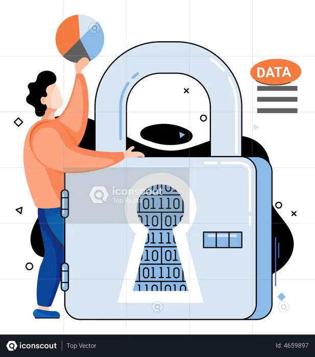 Análise de segurança de dados  Ilustração