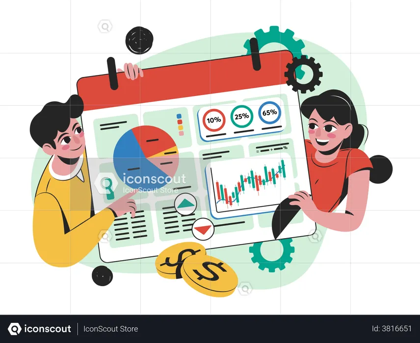 Análise do mercado de ações  Ilustração