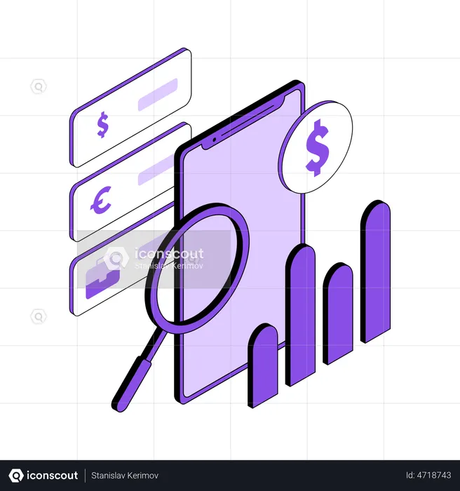 Análise financeira on-line  Ilustração