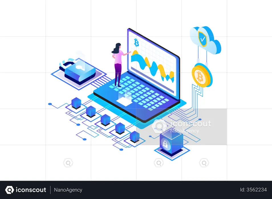 Análisis de bitcoins  Ilustración